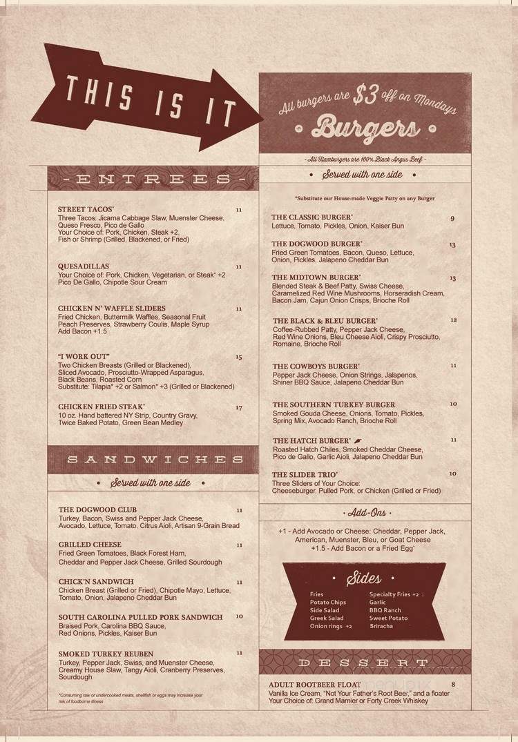 Dogwood - Houston, TX menu_pic