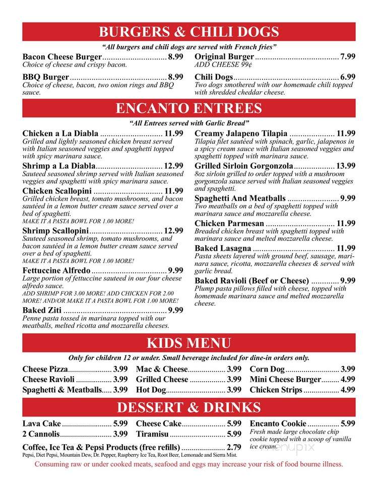 El Encanto Grill - Prescott Valley, AZ menu_pic