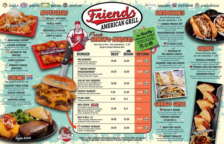 Friends Winder Grill - Winder, GA menu_pic