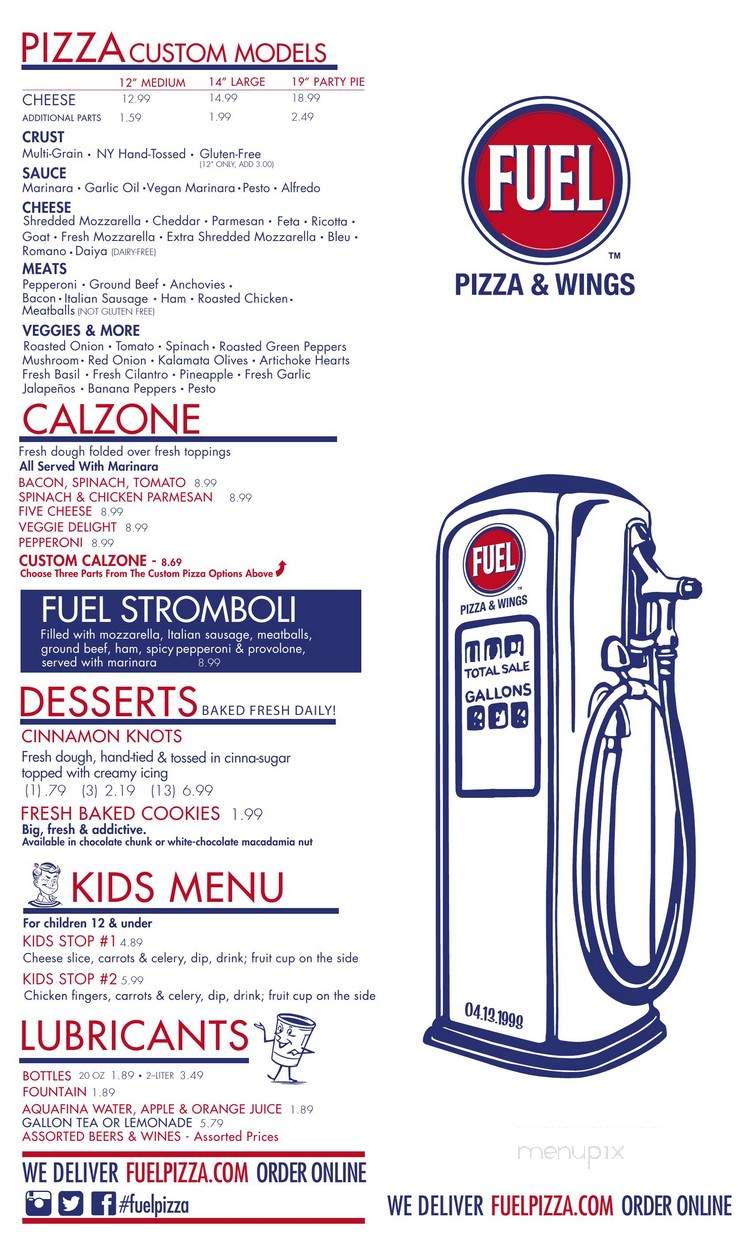 Fuel Pizza - Washington, DC menu_pic