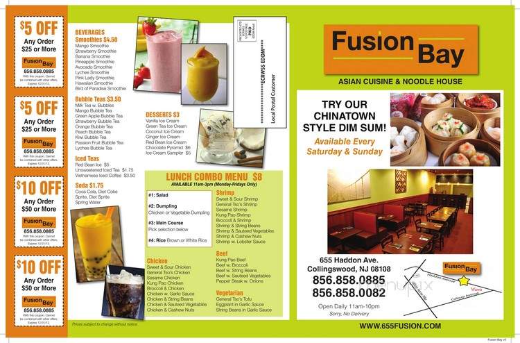 Fusion Bay - Collingswood, NJ menu_pic