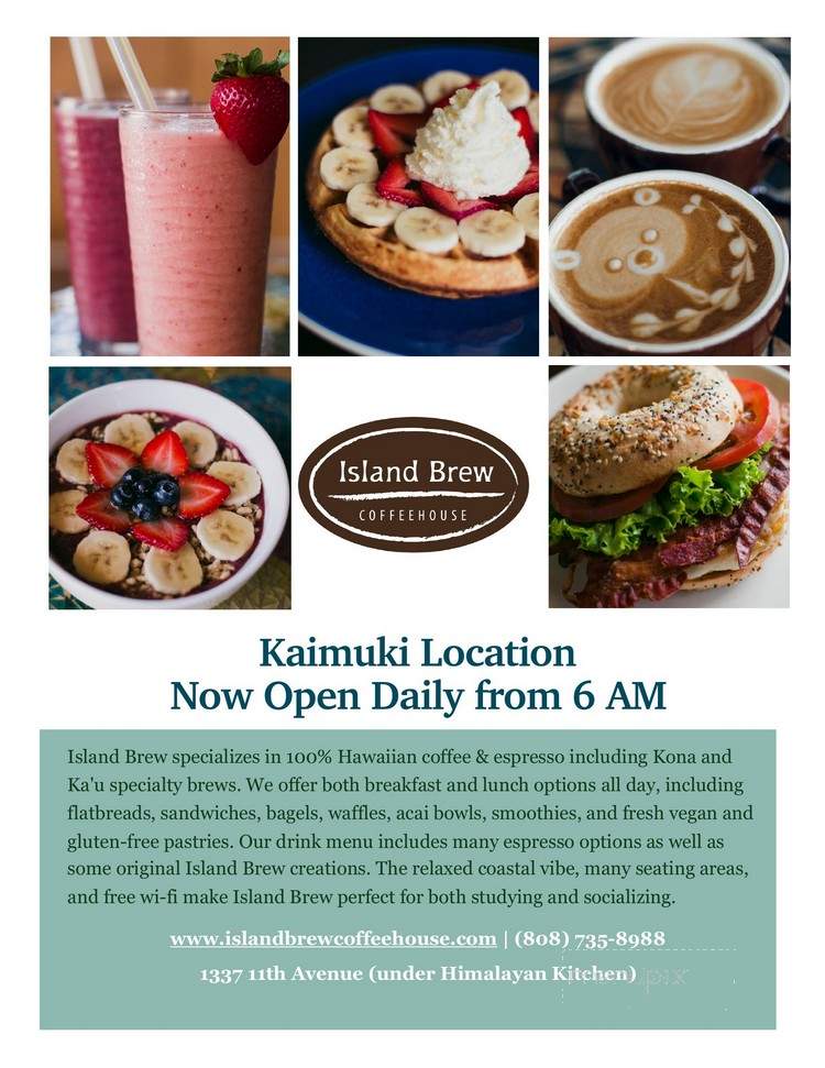 Island Vintage Coffee - Honolulu, HI menu_pic