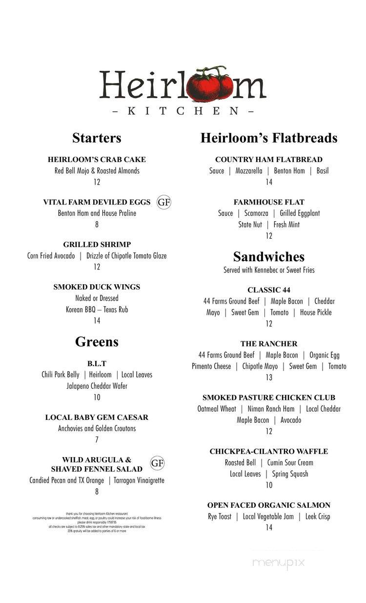 Mistra - Rockwall, TX menu_pic