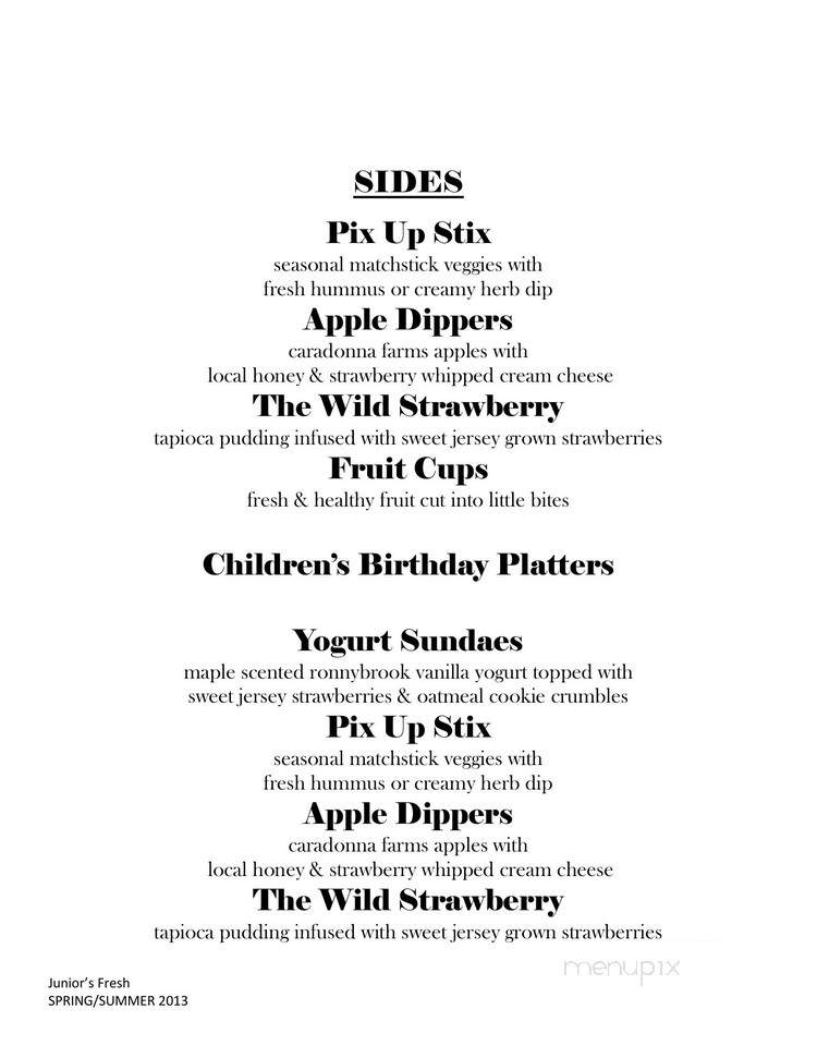 Junior's Fresh - New York, NY menu_pic
