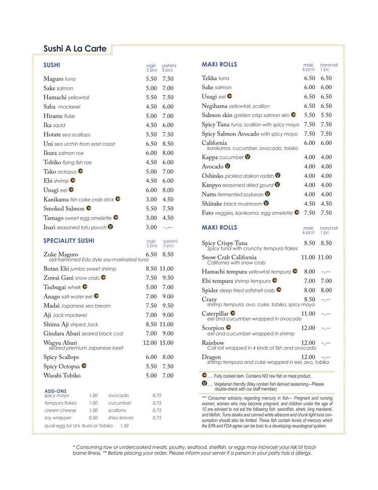Junji Fine Japanese Cuisine - Marblehead, MA menu_pic