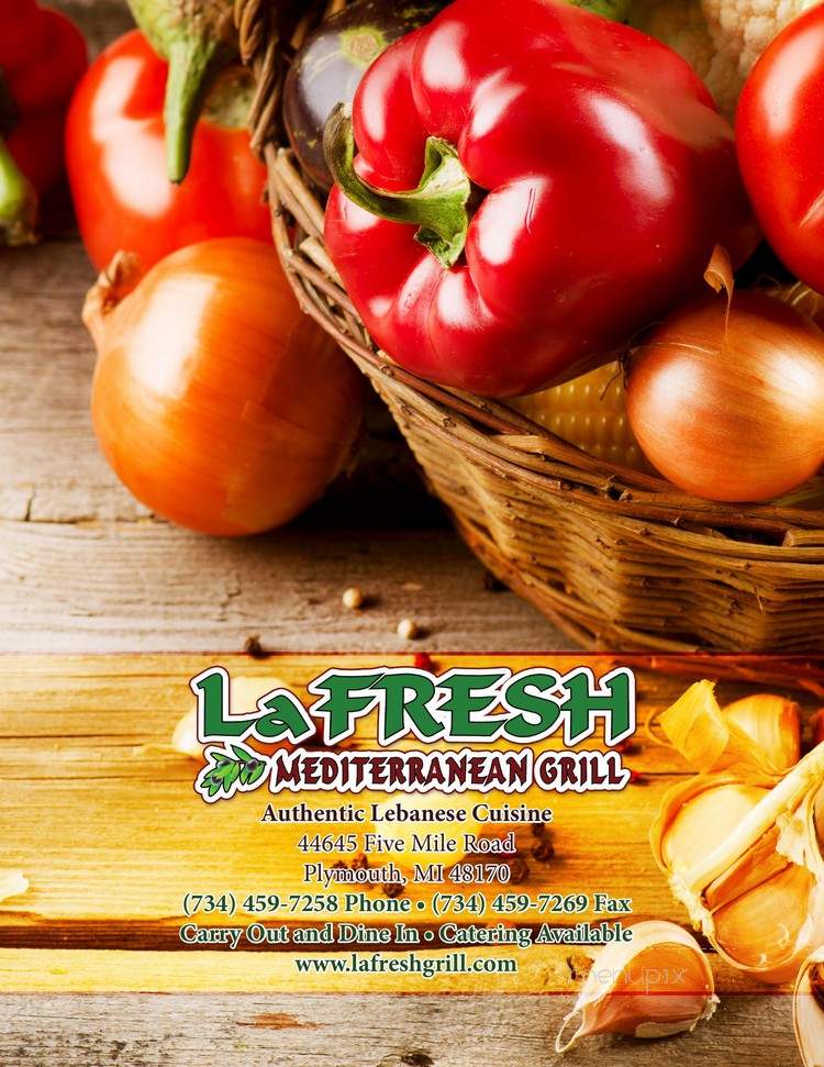 La Fresh Mediterranean Grill - Plymouth, MI menu_pic