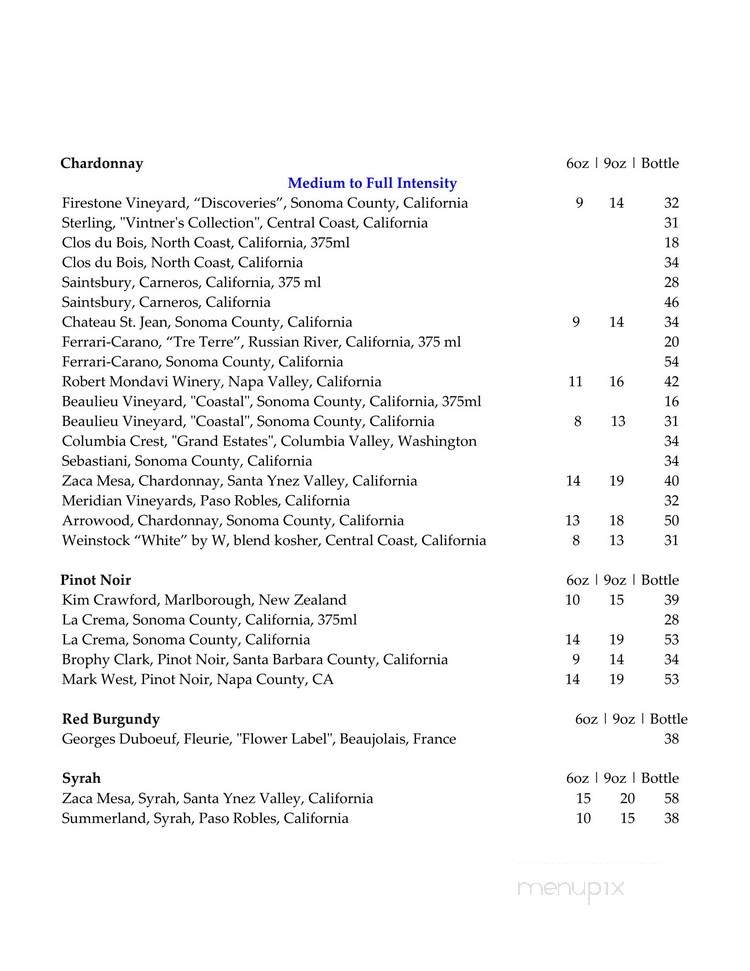 Pacifico Restaurant & Lounge @ Marriott Ventura Beach - Ventura, CA menu_pic