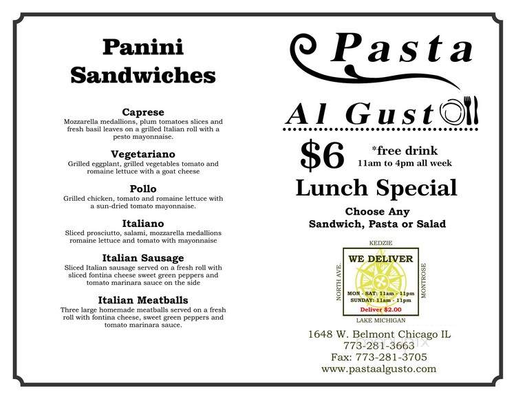 Pasta Al Gusto - Chicago, IL
