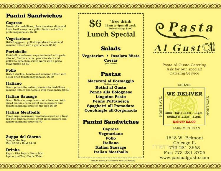 Pasta Al Gusto - Chicago, IL