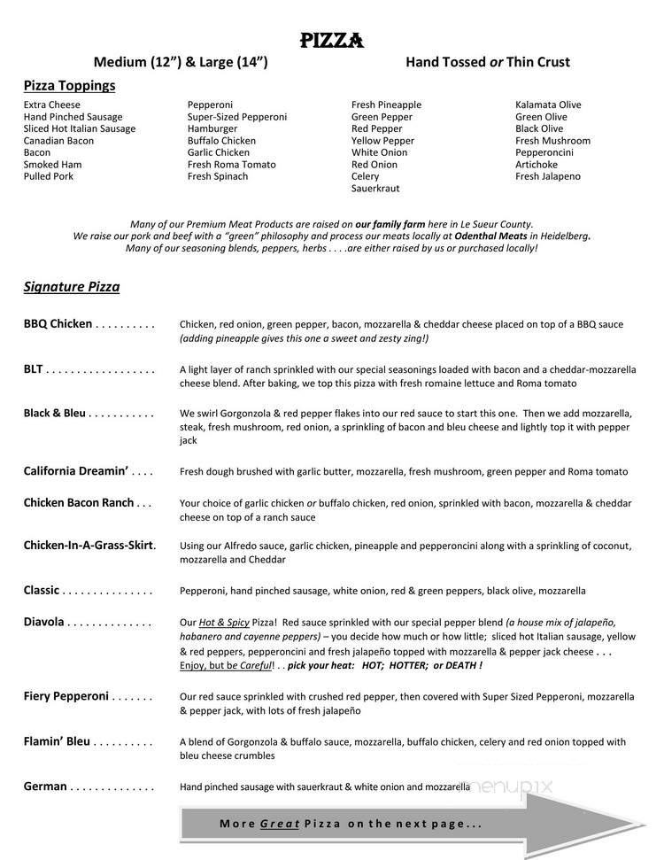 Pizzeria 201 - Montgomery, MN menu_pic