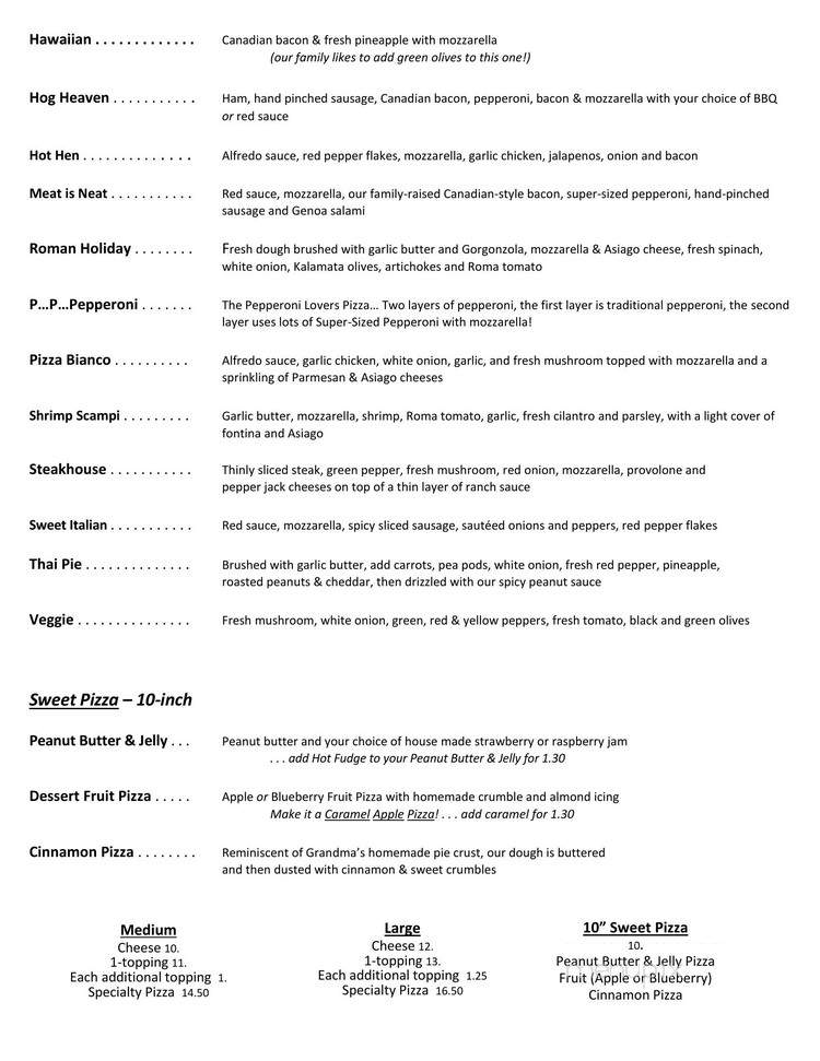 Pizzeria 201 - Montgomery, MN menu_pic