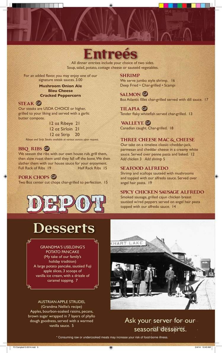 PJ Campbell's The Depot - Plymouth, WI