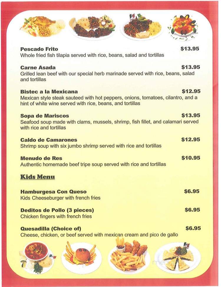 Pollo Feliz Y Taqueria - Ellicott City, MD menu_pic