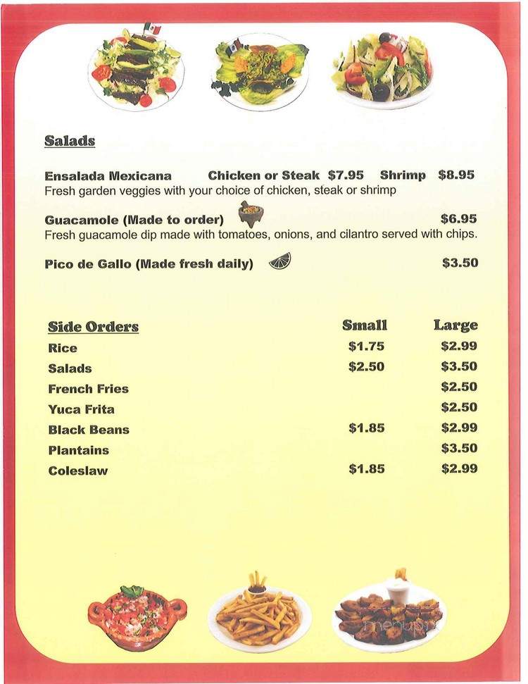 Pollo Feliz Y Taqueria - Ellicott City, MD menu_pic