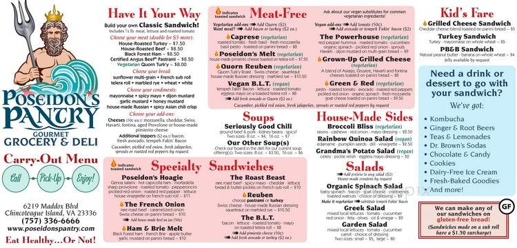 Poseidon's Pantry Gourmet Grocery & Deli - Chincoteague Island, VA menu_pic