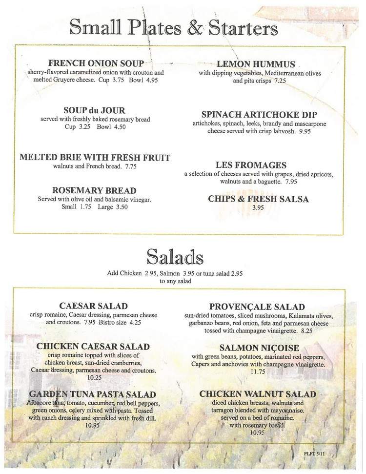 Pour la France! - Denver, CO menu_pic