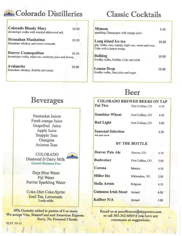 Pour la France! - Denver, CO menu_pic