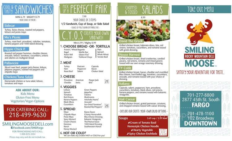 Smiling Moose Deli - Fargo, ND menu_pic