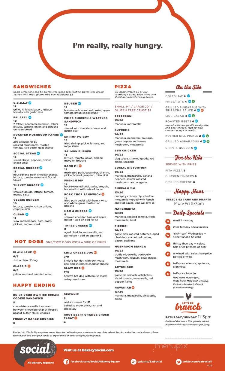 Social at Bakery Square - Pittsburgh, PA menu_pic