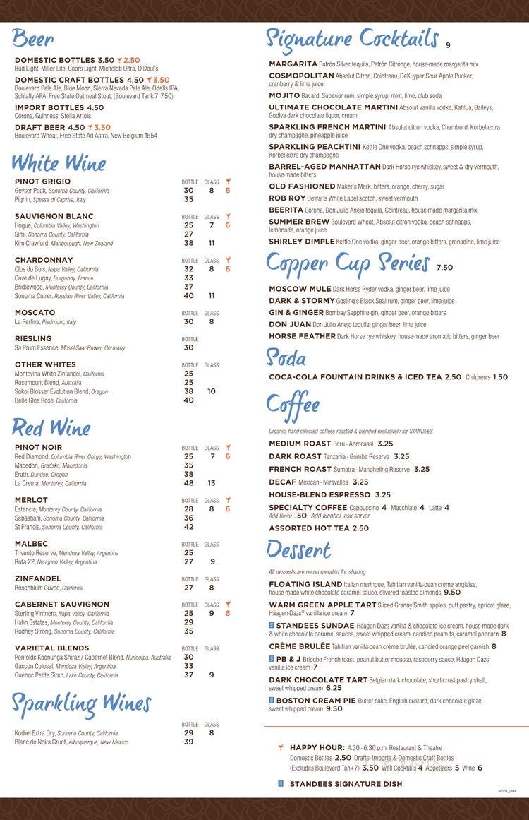 STANDEES - The Entertaining Eatery - Prairie Village, KS menu_pic