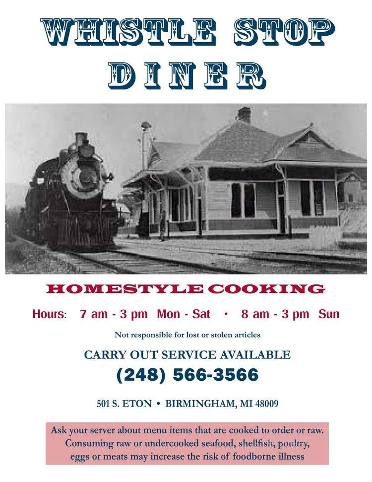 Whistle Stop - Birmingham, MI menu_pic
