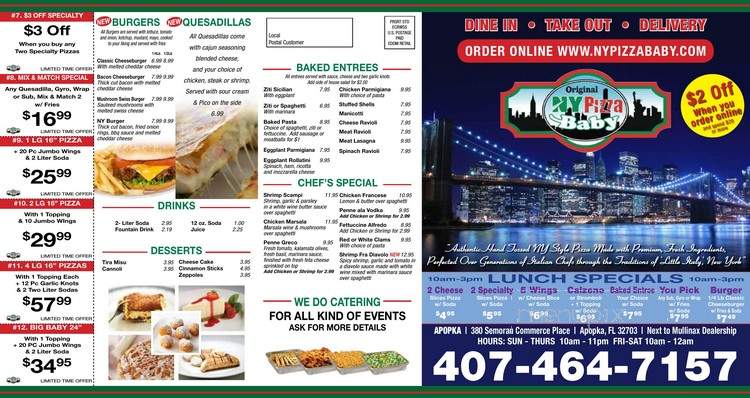 I Love NY Pizza - Lake Wales, FL menu_pic