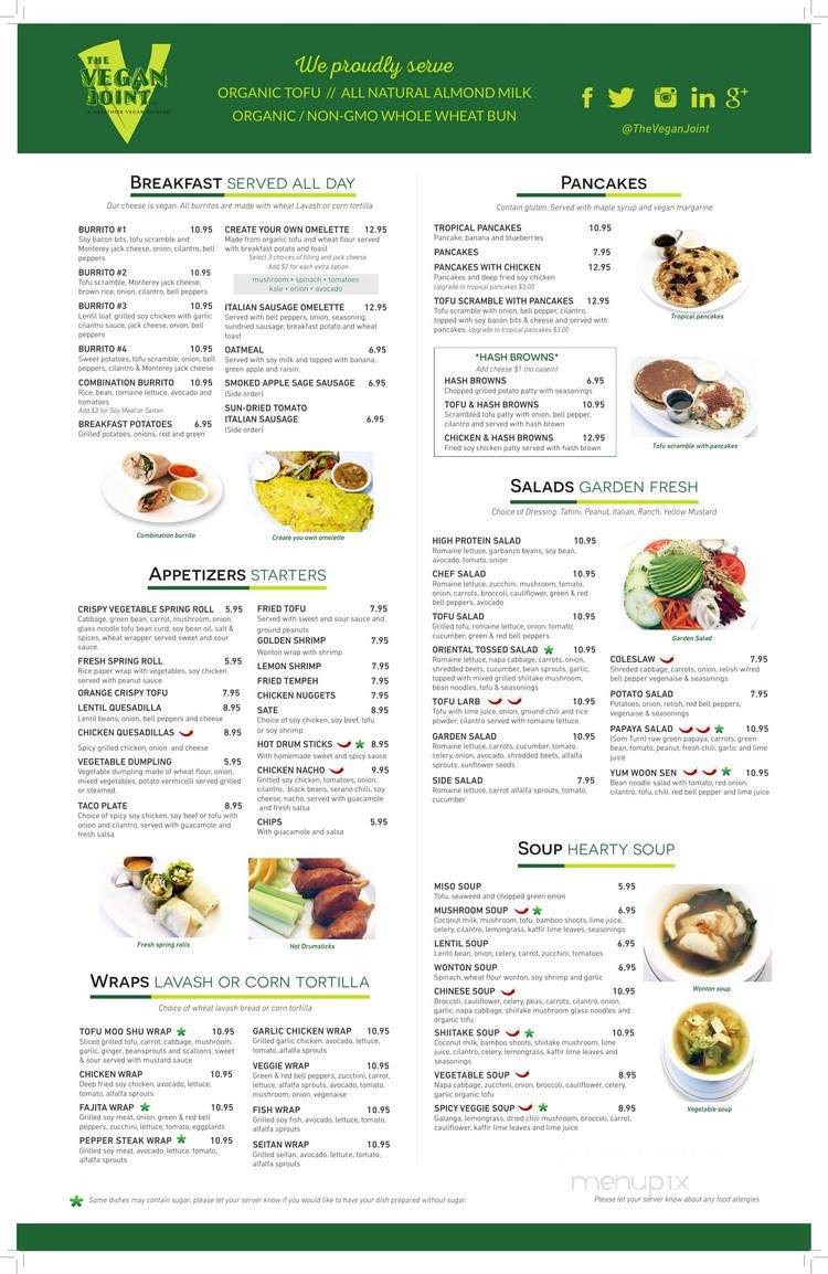 The Vegan Joint - Woodland Hills, CA menu_pic