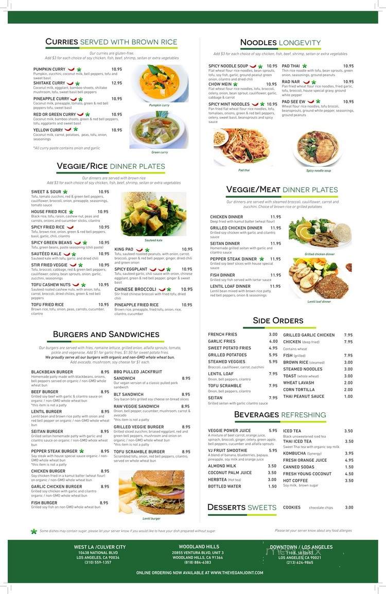 The Vegan Joint - Woodland Hills, CA menu_pic