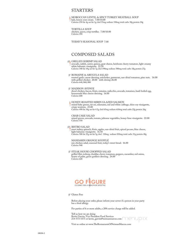 Zodiac at Neiman Marcus - Fort Worth - Fort Worth, TX menu_pic