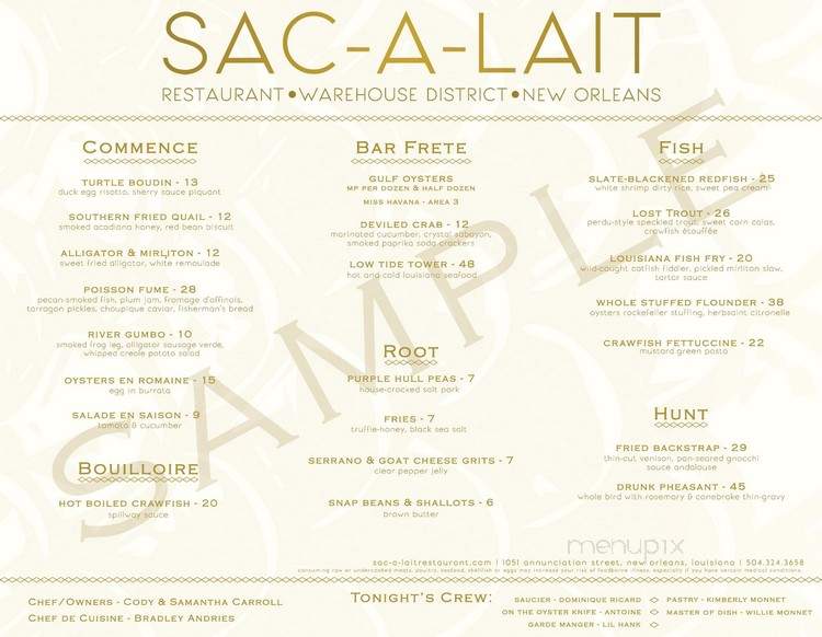 Sac-a-Lait - New Orleans, LA