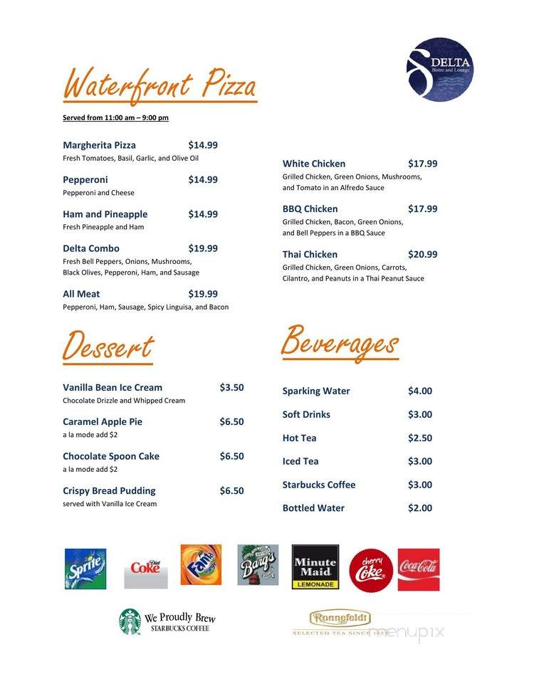 Delta Bistro and Lounge - Stockton, CA menu_pic