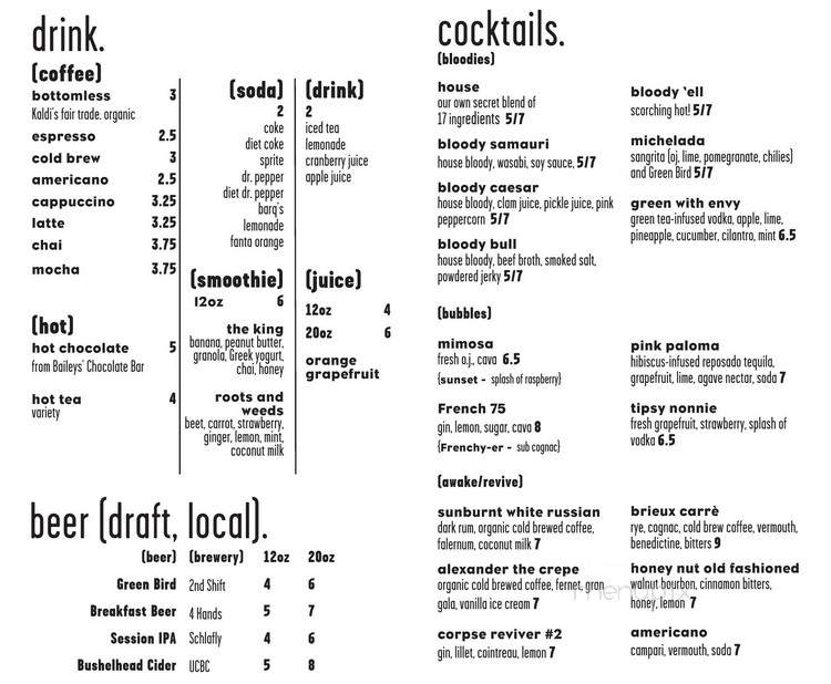 Rooster South Grand - St Louis, MO menu_pic