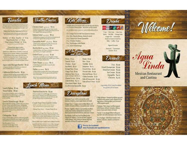 Agua Linda Taqueria - Athens, GA menu_pic