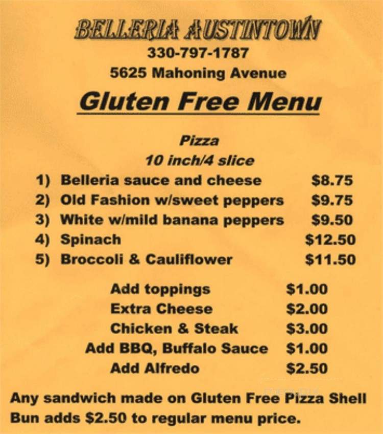 Belleria Pizza & Italian Restaurant and Bar - New Middletown, OH