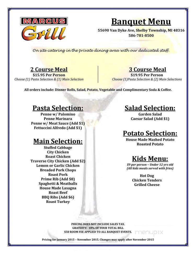 Marcus Grill - Shelby Charter Township, MI menu_pic
