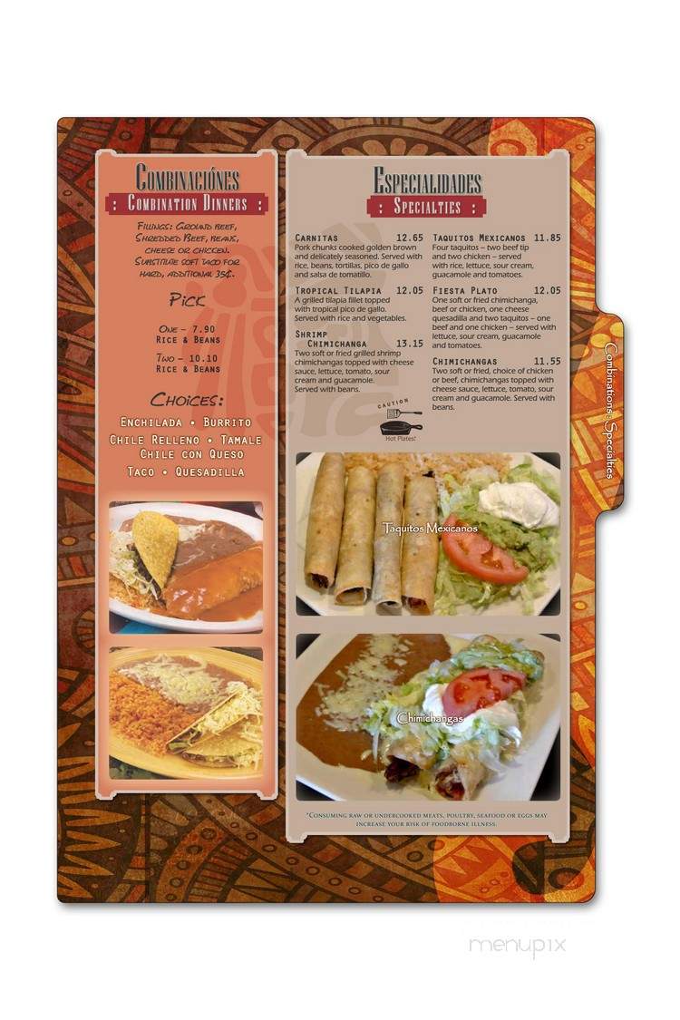 Montezuma Mexican Restaurant - Chambersburg, PA menu_pic