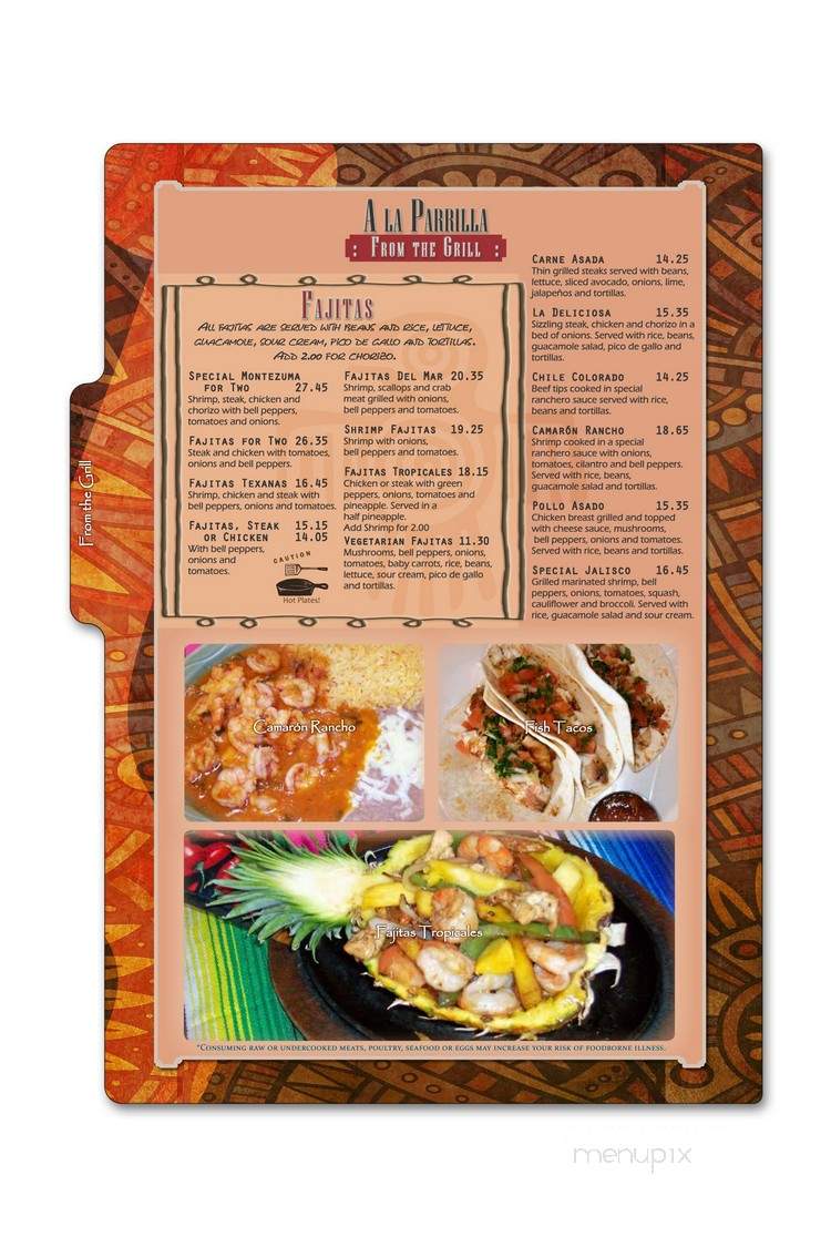 Montezuma Mexican Restaurant - Chambersburg, PA menu_pic