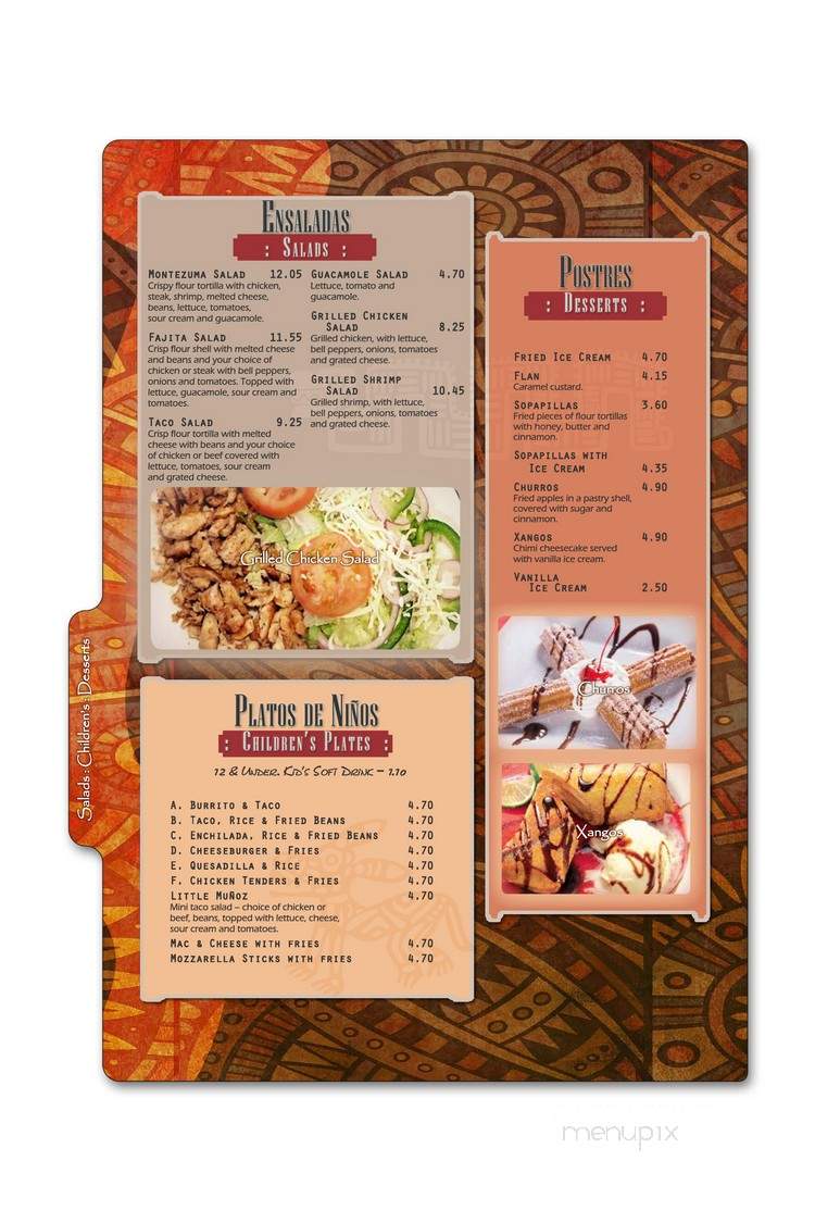 Montezuma Mexican Restaurant - Chambersburg, PA menu_pic