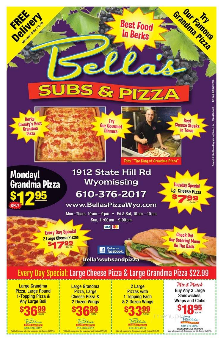 Bella's Subs & Pizza - Reading, PA