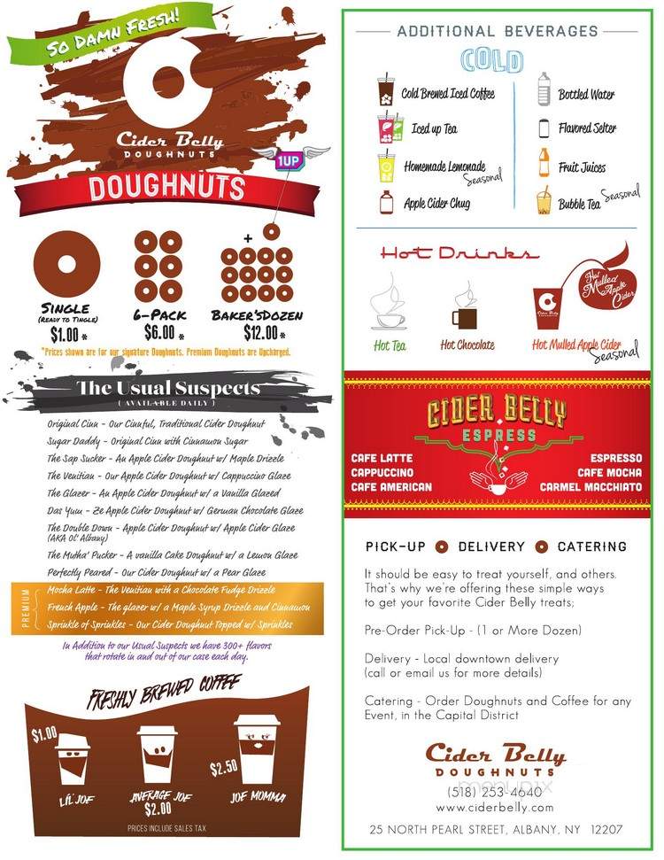 Cider Belly Doughnuts - Albany, NY menu_pic