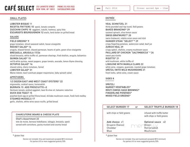 Cervantes' Oyster Shack & Bar - New York, NY menu_pic