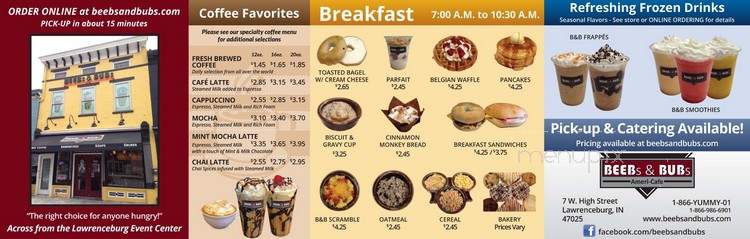 Beebs and Bubs - Lawrenceburg, IN menu_pic