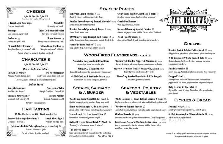 The Bellows - San Marcos, CA menu_pic