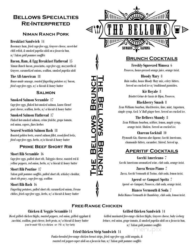 The Bellows - San Marcos, CA menu_pic