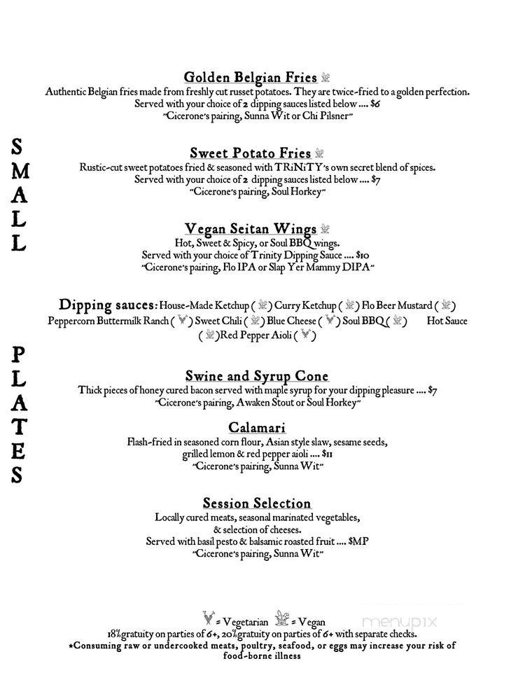 Trinity Brewing - Colorado Springs, CO menu_pic