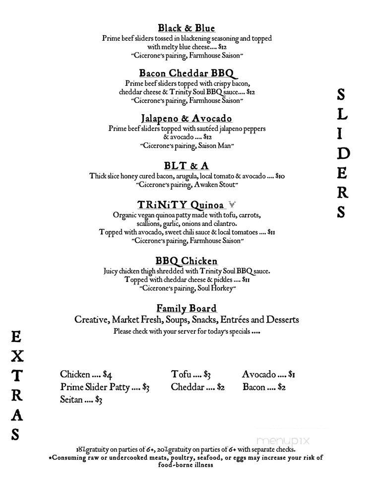 Trinity Brewing - Colorado Springs, CO menu_pic