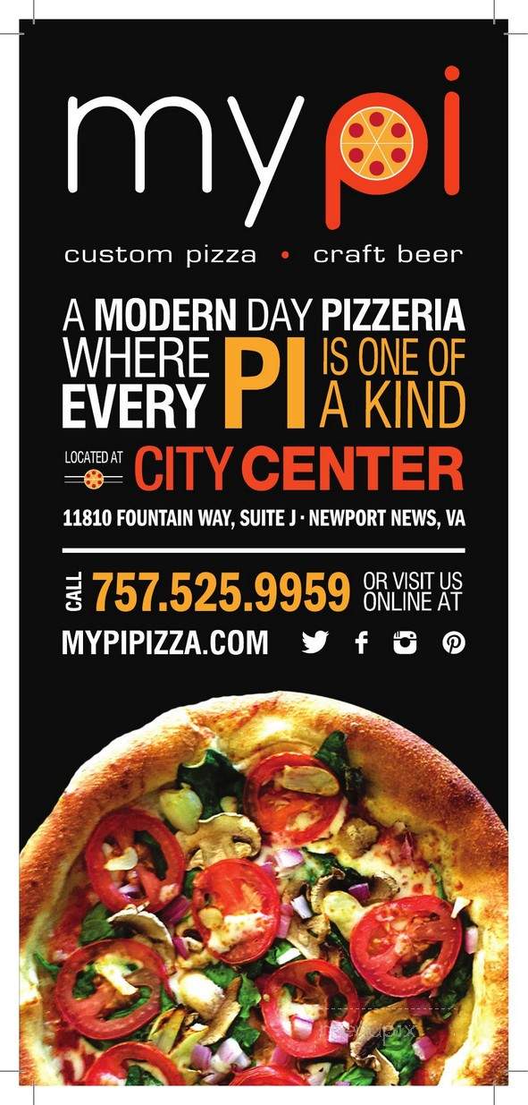 My Pi Custom Pizza and Craft Beer - Newport News, VA menu_pic