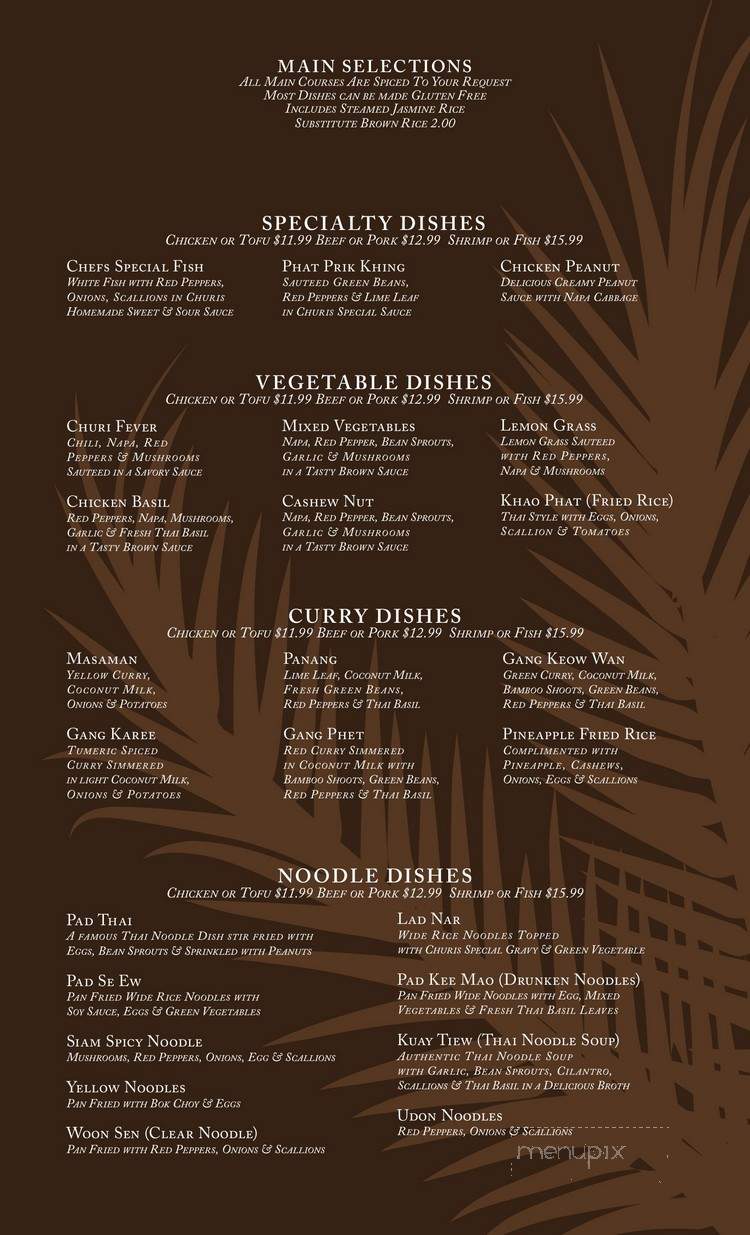 Churi's Coconut Tree - Rochester, NY menu_pic