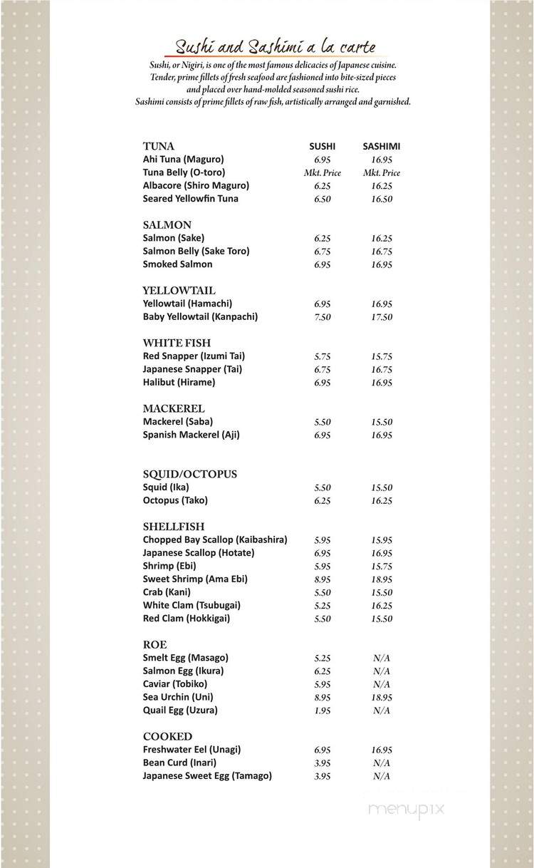 Shiawase - Allen, TX menu_pic