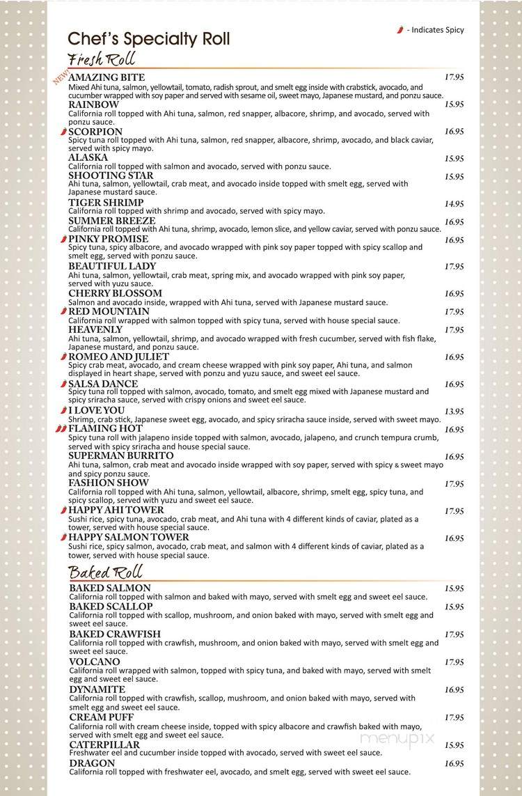 Shiawase - Allen, TX menu_pic